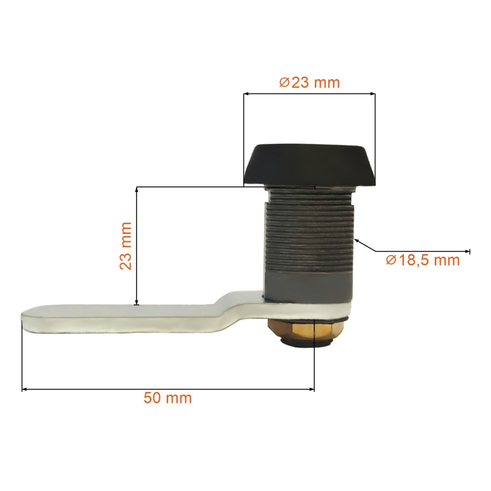 Dane techniczne i wymiary zamka bębenkowego Eurolock C702