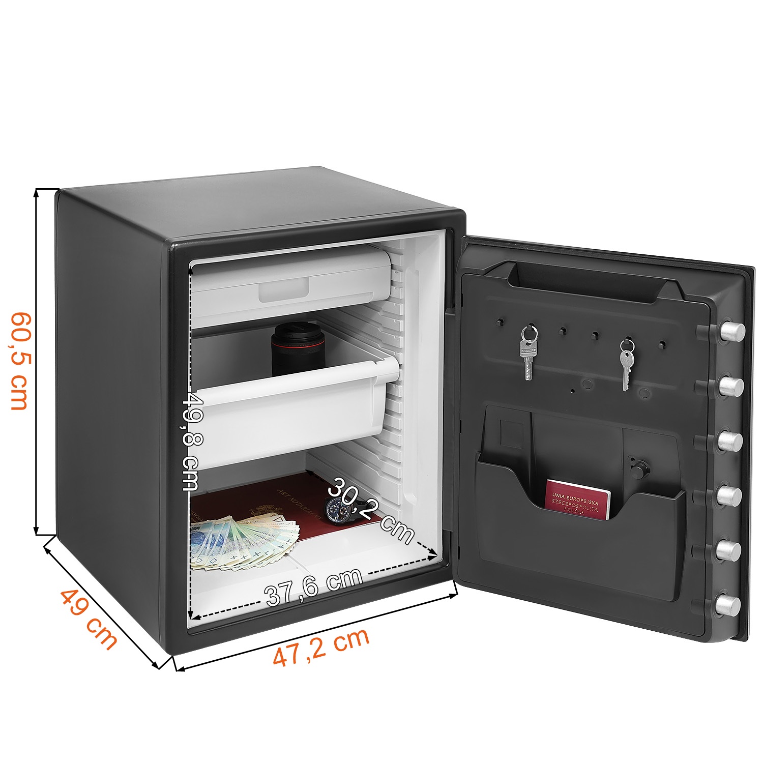 Wymiary sejfu ognioodpornego LFW205FYC