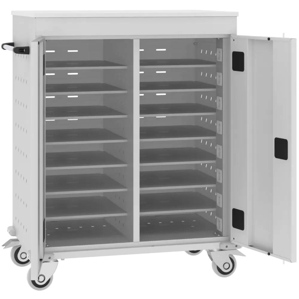 Wózek szafka na laptopy i tablety z ładowaniem na 16 laptopów WNL 208